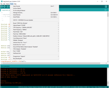 Arduino IDE — upload MAG-BOARD firmware
